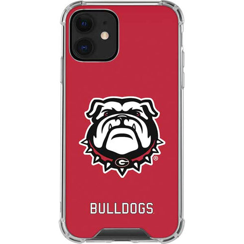 University of Georgia Bulldogs Logo iPhone 12 Clear Case