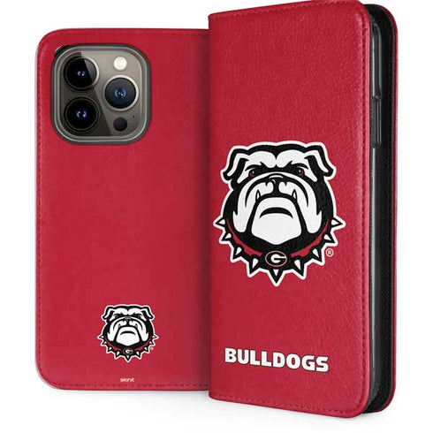 University of Georgia Bulldogs Logo iPhone 14 Pro Folio Case