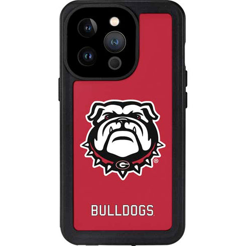 University of Georgia Bulldogs Logo iPhone 14 Pro Waterproof Case