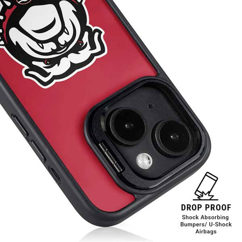 University of Georgia Bulldogs Logo iPhone 15 Kickstand Case