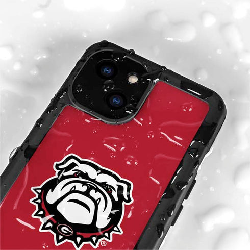University of Georgia Bulldogs Logo iPhone 15 Plus Waterproof Case