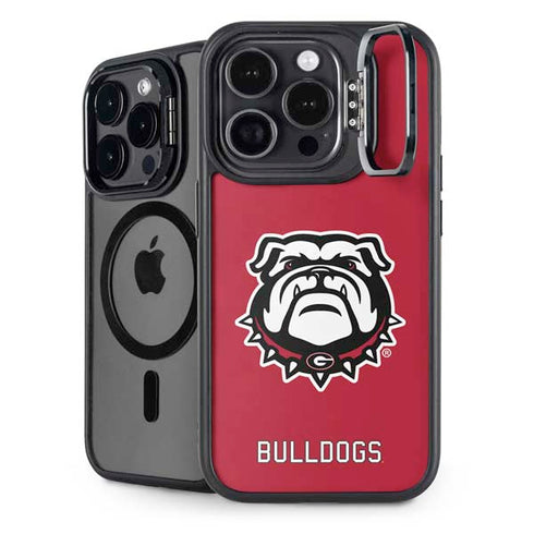 University of Georgia Bulldogs Logo iPhone 15 Pro Kickstand Case