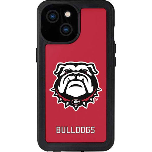 University of Georgia Bulldogs Logo iPhone 15 Waterproof Case