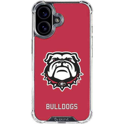 University of Georgia Bulldogs Logo iPhone 16 Clear Case