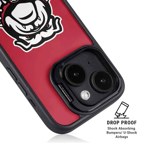 University of Georgia Bulldogs Logo iPhone 16 Plus Kickstand Case