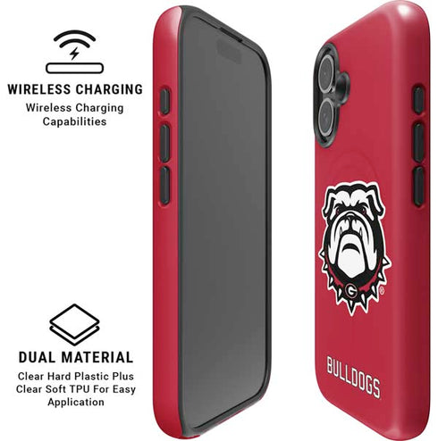 University of Georgia Bulldogs Logo iPhone 16 Plus Magsafe Impact Case