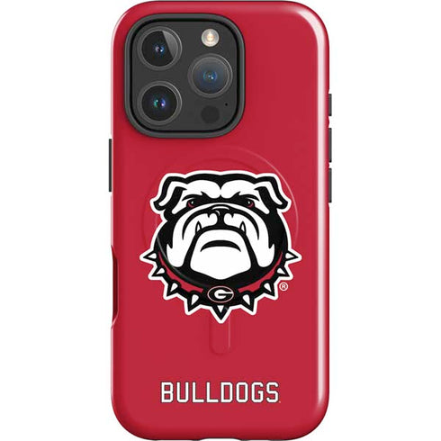 University of Georgia Bulldogs Logo iPhone 16 Pro Magsafe Impact Case