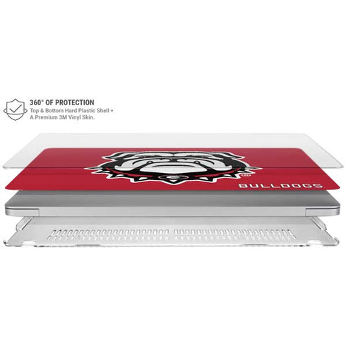 University of Georgia Bulldogs Logo MacBook Air 15in (2023-2025) Case plus Skin