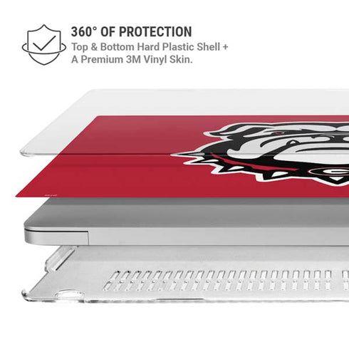 University of Georgia Bulldogs Logo MacBook Pro 14in (2021-24) Case plus Skin