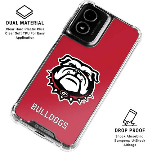 University of Georgia Bulldogs Logo Moto G Power 5G (2024) Clear Case