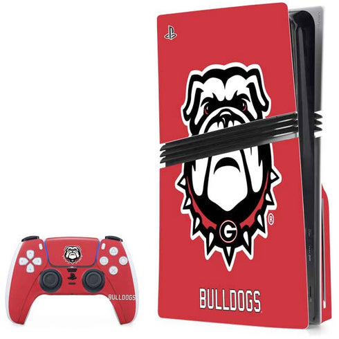 University of Georgia Bulldogs Logo PS5 Pro Disk Bundle Skin