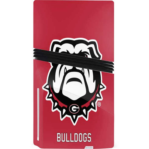 University of Georgia Bulldogs Logo PS5 Pro Disk Console Skin