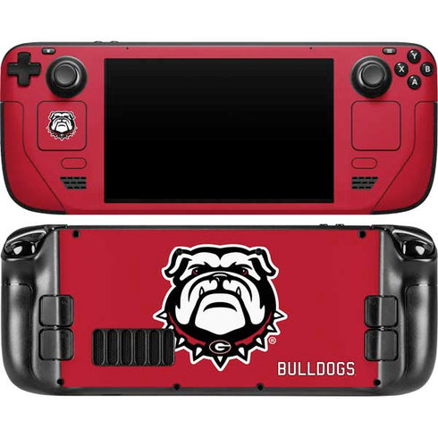 University of Georgia Bulldogs Logo Steam Deck Handheld Gaming Computer OLED Skin