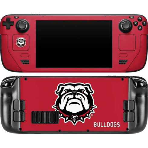 University of Georgia Bulldogs Logo Steam Deck Handheld Gaming Computer Skin