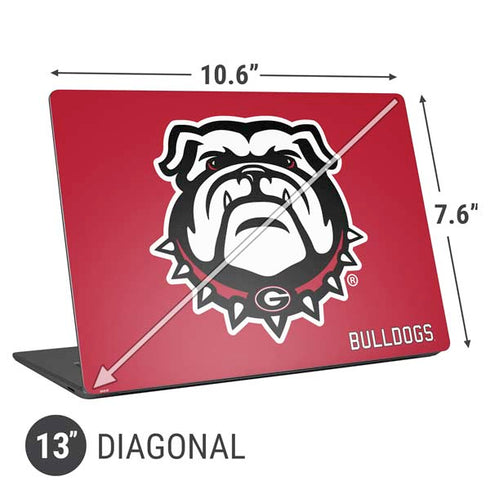 University of Georgia Bulldogs Logo Universal Laptop 13in (10.6 x 7.6in) Skin