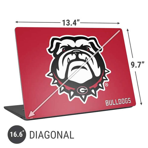 University of Georgia Bulldogs Logo Universal Laptop 16.6in (13.4 x 9.7in) Skin