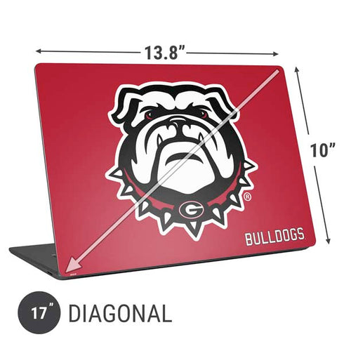 University of Georgia Bulldogs Logo Universal Laptop 17in (13.8 x 10in) Skin