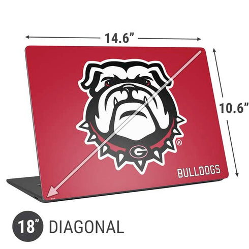 University of Georgia Bulldogs Logo Universal Laptop 18in (14.6 x 10.6in) Skin