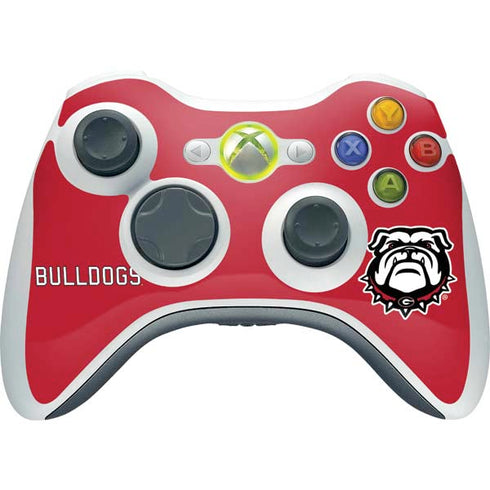 University of Georgia Bulldogs Logo Xbox 360 Wireless Controller Skin