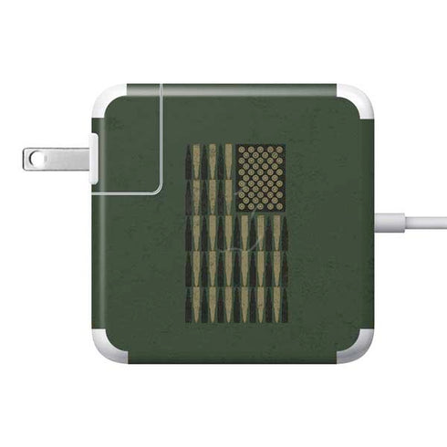 Bullet American Flag 85W Power Adapter (15 and 17 inch MacBook Pro Charger) Skin