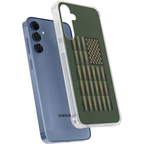 Bullet American Flag Galaxy A55 5G Clear Case