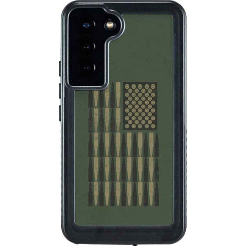 Bullet American Flag Galaxy S24 Plus Waterproof Case