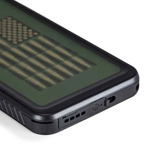 Bullet American Flag Galaxy S24 Plus Waterproof Case