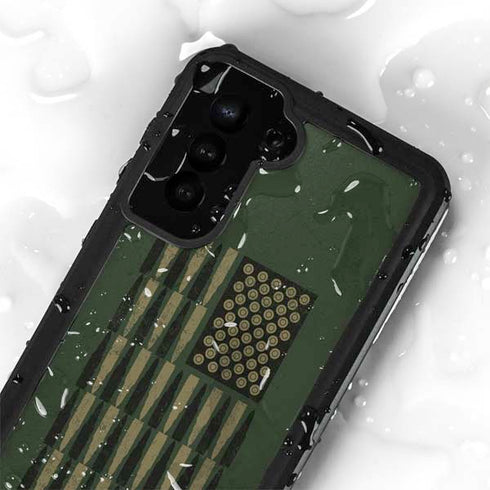 Bullet American Flag Galaxy S24 Plus Waterproof Case