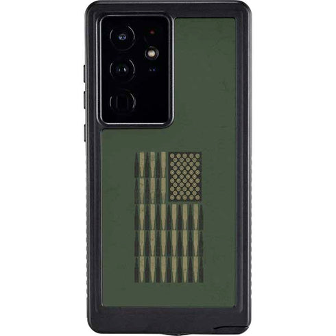 Bullet American Flag Galaxy S24 Ultra Waterproof Case