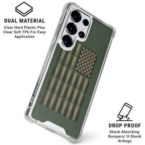 Bullet American Flag Galaxy S26 Ultra Clear Case