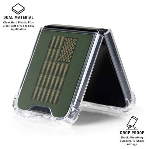 Bullet American Flag Galaxy Z Flip6 Clear Case