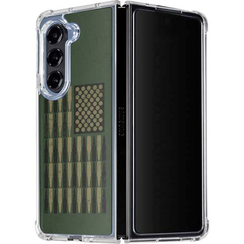 Bullet American Flag Galaxy Z Fold5 5G Clear Case