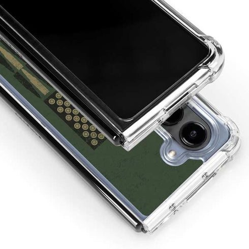 Bullet American Flag Galaxy Z Fold5 5G Clear Case