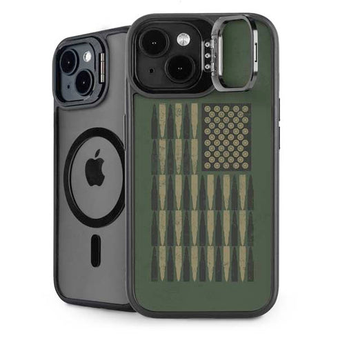 Bullet American Flag iPhone 15 Plus Kickstand Case