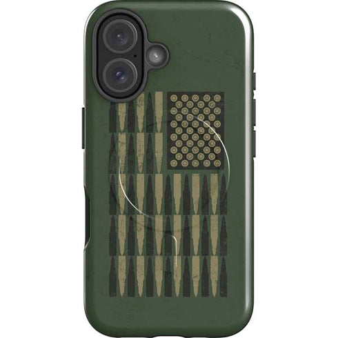 Bullet American Flag iPhone 16 Magsafe Impact Case