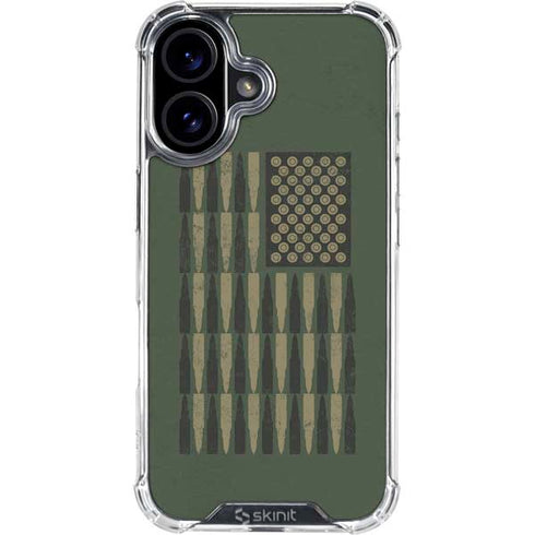 Bullet American Flag iPhone 16 Plus Clear Case