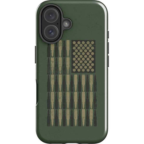 Bullet American Flag iPhone 16 Plus Impact Case