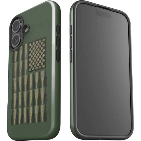 Bullet American Flag iPhone 16 Plus Impact Case