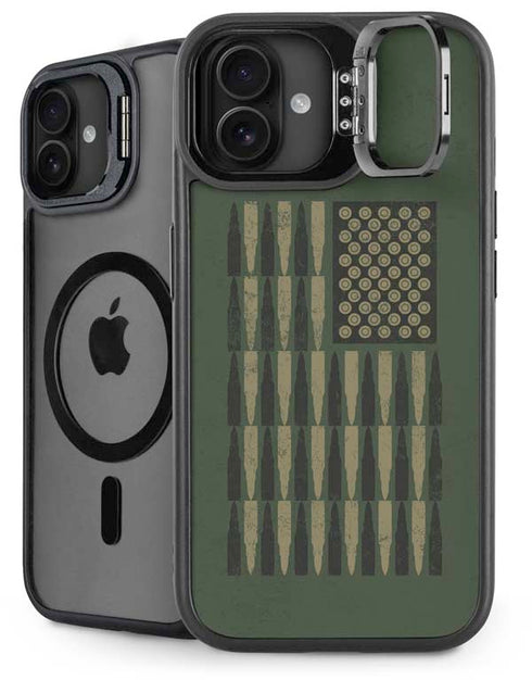 Bullet American Flag iPhone 16 Plus Kickstand Case