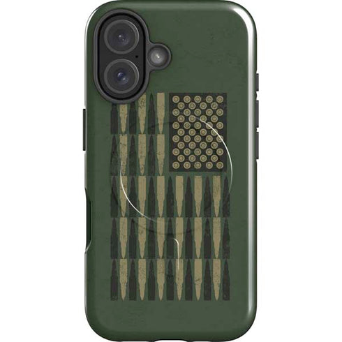 Bullet American Flag iPhone 16 Plus Magsafe Impact Case