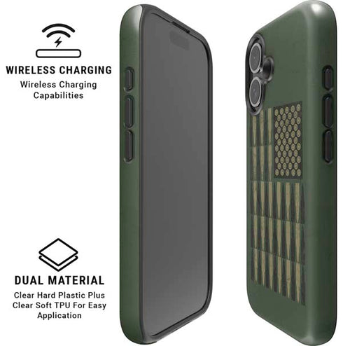 Bullet American Flag iPhone 16 Plus Magsafe Impact Case