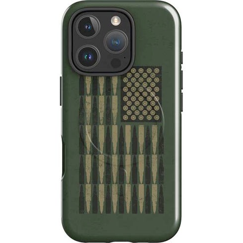 Bullet American Flag iPhone 16 Pro Magsafe Impact Case