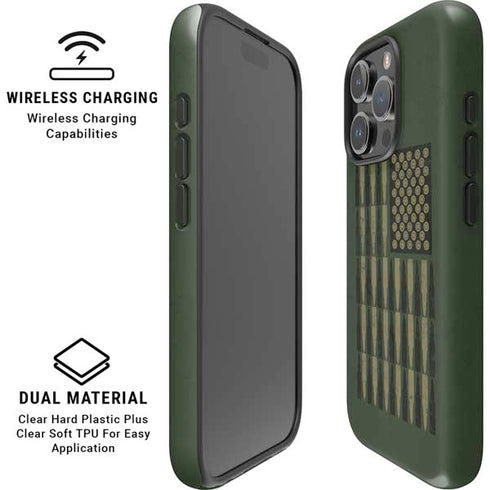 Bullet American Flag iPhone 16 Pro Magsafe Impact Case