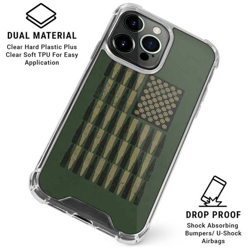 Bullet American Flag iPhone 16 Pro Max Clear Case