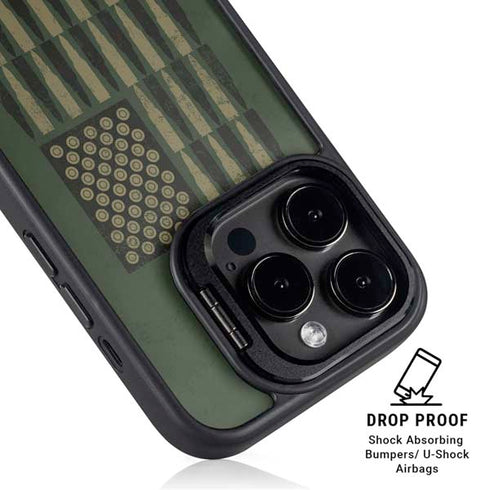 Bullet American Flag iPhone 16 Pro Max Kickstand Case