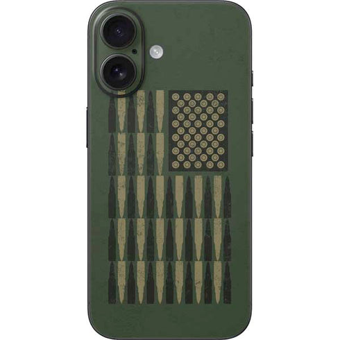 Bullet American Flag iPhone 16 Skin
