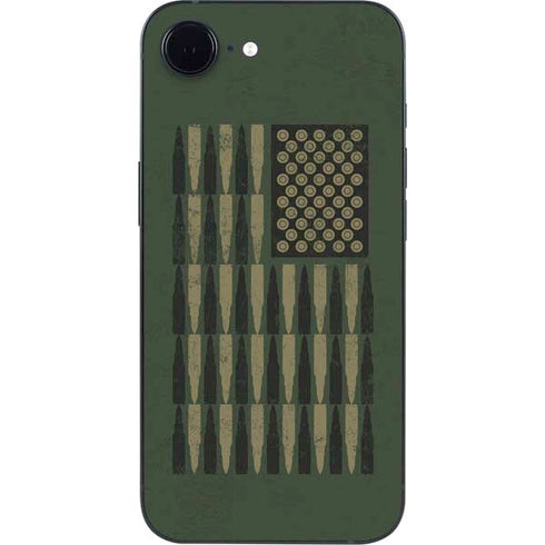 Bullet American Flag iPhone 16e Skin