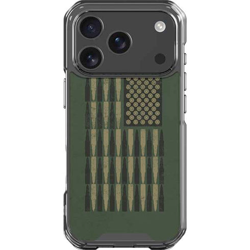 Bullet American Flag iPhone 18 Pro Clear Case