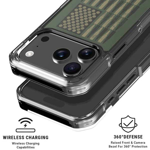 Bullet American Flag iPhone 18 Pro Clear Case