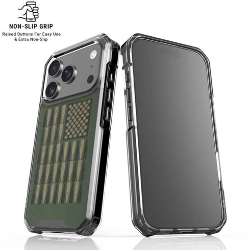 Bullet American Flag iPhone 18 Pro Clear Case